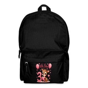 Sweet Deer Je suis 3 enfants 3ème anniversaire fille - Sac à dos - noir - Devant