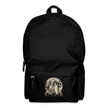 Italienischer Windhund Hund Heulender Mond - Rucksack - Schwarz - Vorne