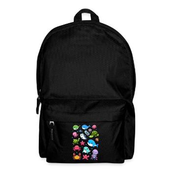 Colorful sea creatures for kids Sea creatures - Backpack - black - Front