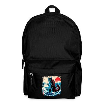 Funny Monster Kitty Cat Catzilla Anime Manga Japan - Backpack - black - Front