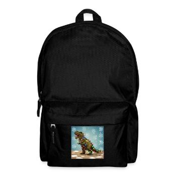 Dinosaurier Trex T-Rex Christmas Weihnachten Xmas - Rucksack - Schwarz - Vorne