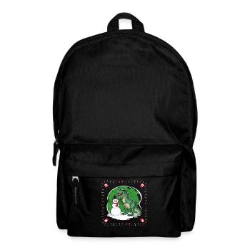 Dinosaurier Trex T-Rex Christmas Weihnachten Xmas - Rucksack - Schwarz - Vorne