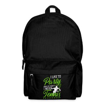 Funny Tennis Player Racket I Like - Backpack - black - Front
