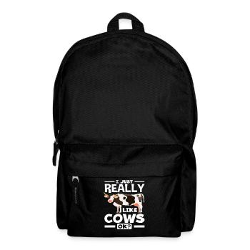 I really like cows ok cow fan - Backpack - black - Front