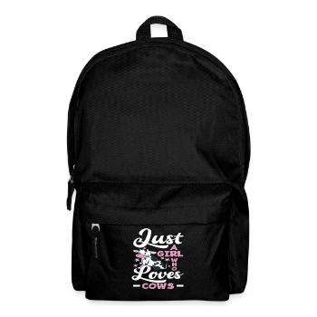 A girl who loves cows - Backpack - black - Front