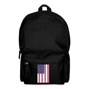 Baseball Sport Baseballspieler Pitcher Catcher USA - Rucksack - Schwarz - Vorne