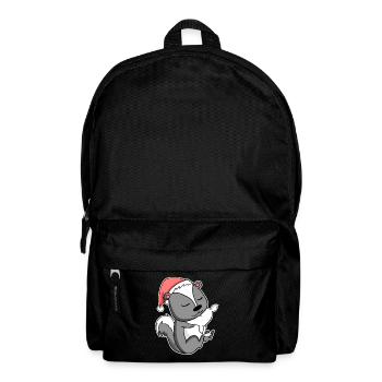 Skunk Mignon Fatigué Dormir À Noël - Sac à dos - noir - Devant