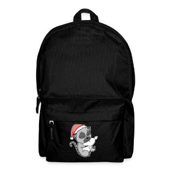 Lemuren Niedlich Müde Ausschlafen Weihnachten - Rucksack - Schwarz - Vorne