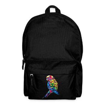 Parakeet, Budgie, Budgie, Parrot, Popart - Backpack - black - Front