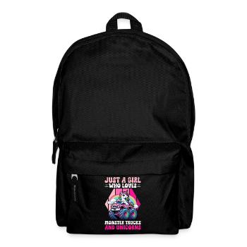 Monster Truck Einhorn Geburtstagsfeier Mädchen - Rucksack - Schwarz - Vorne