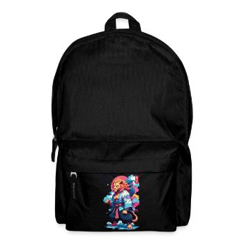 Samouraï Lion Esthétique Vaporwave Style Japon Art - Sac à dos - noir - Devant