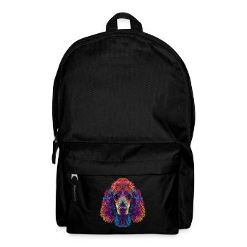 Caniche Chien Popart - Sac à dos - noir - Devant