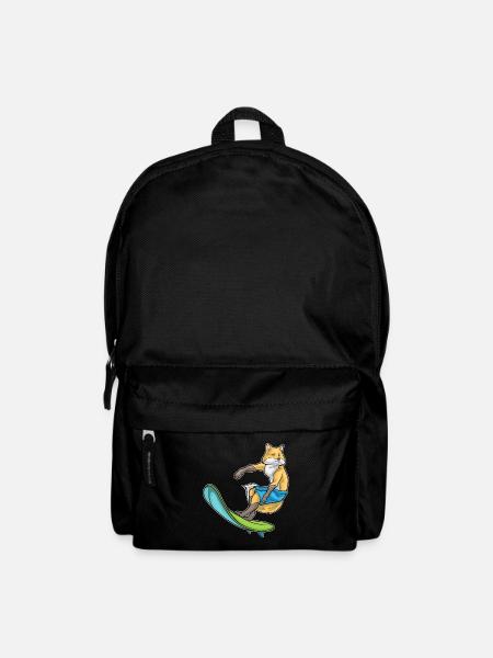Fuchs Surfen Surfbrett Sommer - Rucksack - Schwarz
