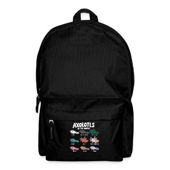 Axolotls Der Welt Süßer Anime Salamander - Rucksack - Schwarz - Vorne