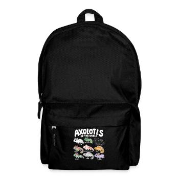 Axolotls of the World Cute Anime Salamander - Backpack - black - Front