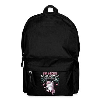 J’en ai assez, je vais me balancer, licorne drôle - Sac à dos - noir - Devant