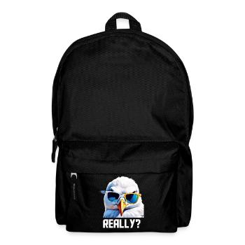 Really - Möwe mit Sonnebrille - Rucksack - Schwarz - Vorne