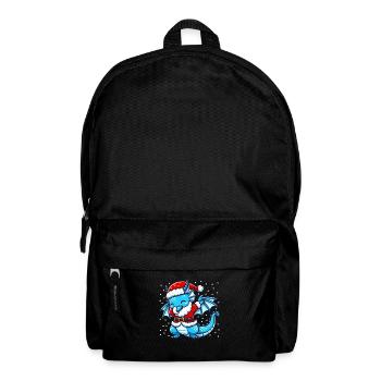 Christmas Dragon Santa Claus Funny Dragon - Backpack - black - Front