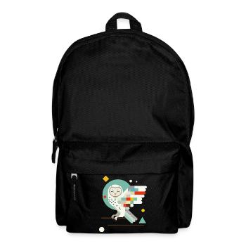 Geometric Owl – Modern Colorful Animal Illustration - Backpack - black - Front