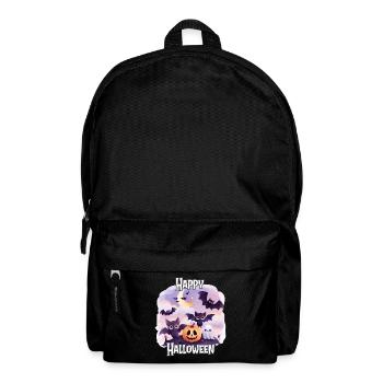 Halloween – Joyeux Halloween Chauves-souris mignonnes - Sac à dos - noir - Devant