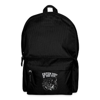 Catch me if you can – Angler Motiv - Rucksack - Schwarz - Vorne