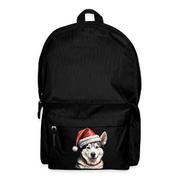 Christmas husky dog - Backpack - black - Front