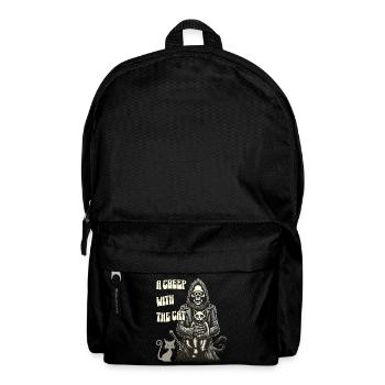 Une frayeur avec le motif du chat d’Halloween - Sac à dos - noir - Devant