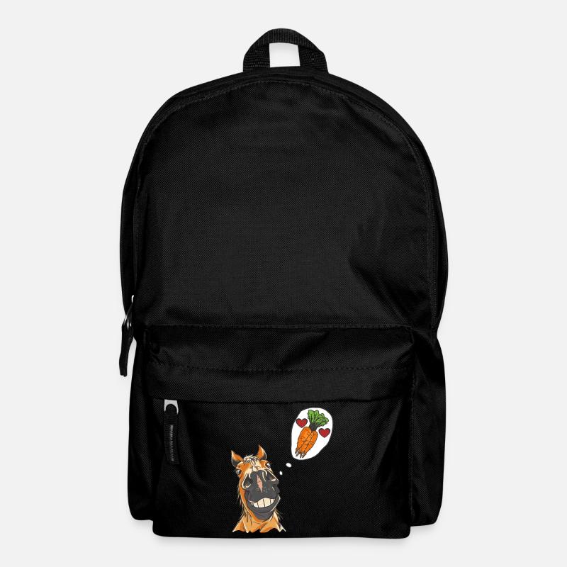 Tête de cheval Cheval Cheval Cheval Etalon - Sac à dos - noir