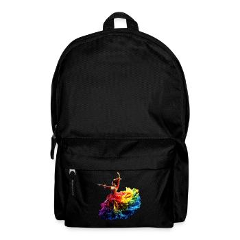 Flamenco Tänzerin Regenbogen Buntes Kleid Tanzen - Rucksack - Schwarz - Vorne