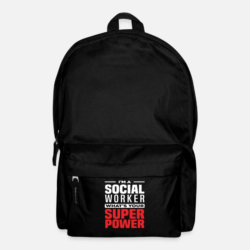 Ich Bin Sozialarbeiterin Was Ist Deine Superkraft - Rucksack - Schwarz