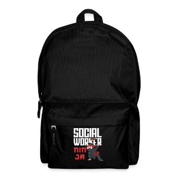 Sozialarbeiter Ninja Krieger Design - Rucksack - Schwarz - Vorne
