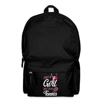 Funny Tennis Player Racket Just A - Rucksack - Schwarz - Vorne