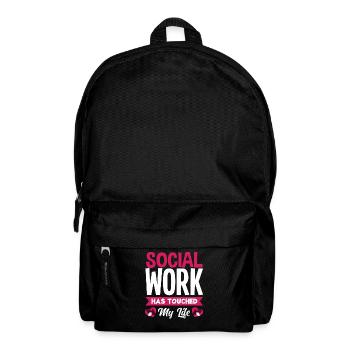 Le travail social a touché ma vie - Sac à dos - noir - Devant