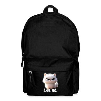 Ähm Nö Katze Nein No Faulenzer Neinsagen Katzen - Rucksack - Schwarz - Vorne