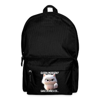 Guten Morgen Ganz Dünnes Eis Morgenmuffel Katzen - Rucksack - Schwarz - Vorne
