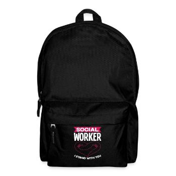 Travailleur social, je suis à vos côtés - Sac à dos - noir - Devant