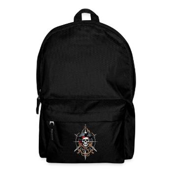 Funny Pirate Outfit Jolly Roger Design - Backpack - black - Front