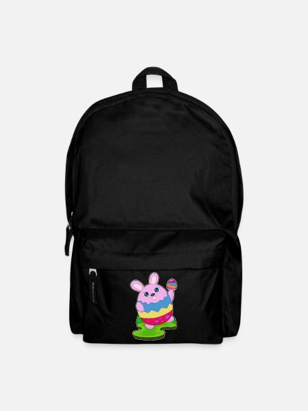 Hase Ostern Osterei - Rucksack - Schwarz