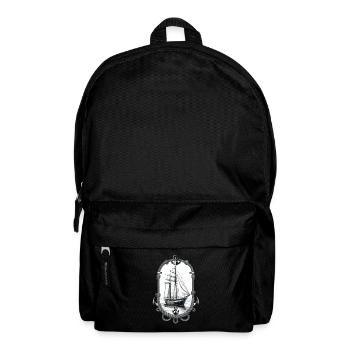 Maritime Adventure Sailing Ship Illustration - Backpack - black - Front