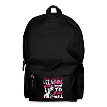 Volleyball Let A Girl Show You How To Play - Backpack - black - Front