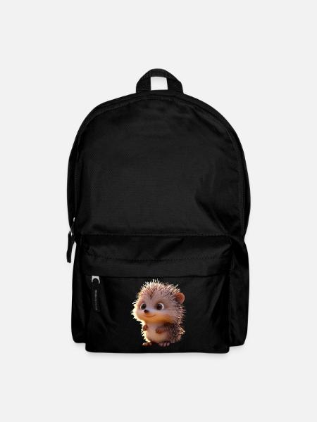 Hérisson Hérisson à ventre blanc Hérisson épineux Amour Hérisson mignon - Sac à dos - noir