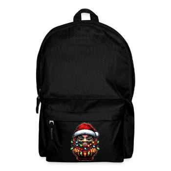 Daruma Puppe Japan Glücksbringer Weihnachten Hut X - Rucksack - Schwarz - Vorne