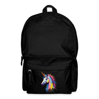 Licorne Coloré Art Oeuvre Motif Animal Licorne - Sac à dos - noir - Devant
