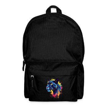 Jaguar Colorful Art Artwork Animal Motif Jaguar - Backpack - black - Front