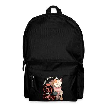 Pottery Ceramics Artist Cat Easily - Backpack - black - Front