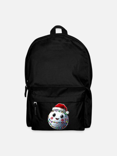 Mignon Golf Balle Golfer Golf Père Noël - Sac à dos - noir