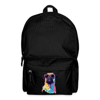 Pug Art Artwork Pop Art Pug - Backpack - black - Front