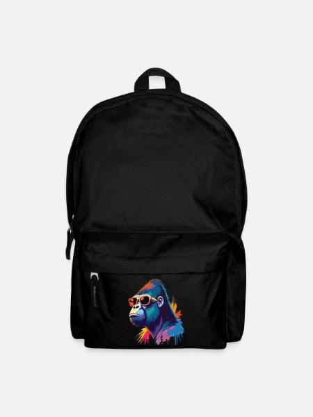 Gorilla Kunst Kunstwerk Pop Art Gorilla - Rucksack - Schwarz