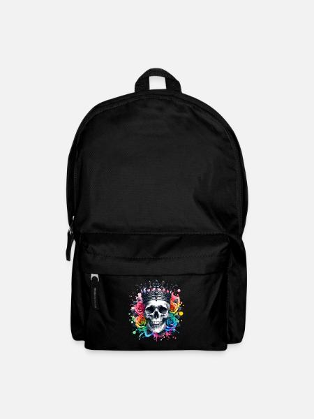 Carnaval Halloween Día de Muertos Crâne avec - Sac à dos - noir