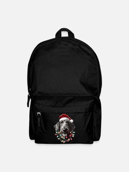 Irischer Wolfshund Hund Weihnachtsmütze Xmas - Rucksack - Schwarz